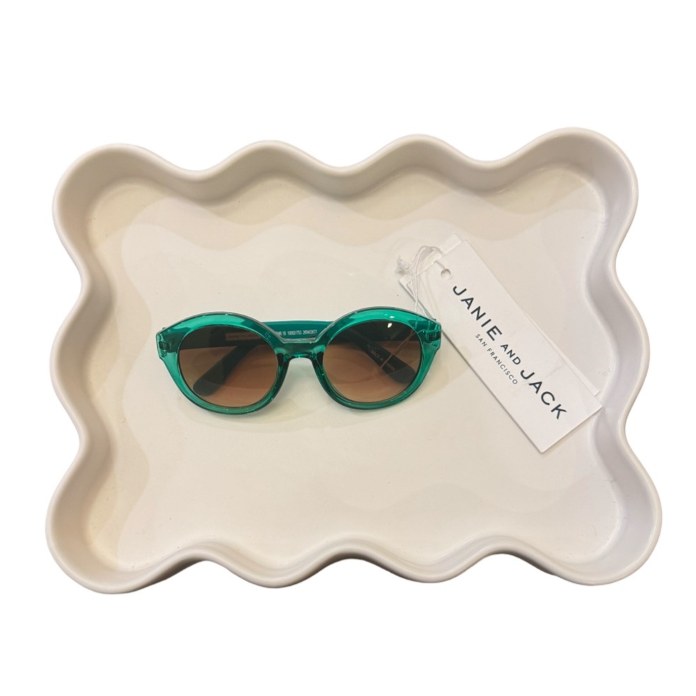 Janie And Jack Cat-Eye Green Tinted Sunglasses 0-2Y